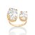 MAXI ANEL AJUSTÁVEL FOLHEADO A OURO COM ZIRCÔNIAS OVAL ROMMANEL 513521 - Imagem 1
