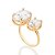 MAXI ANEL AJUSTÁVEL FOLHEADO A OURO COM ZIRCÔNIAS OVAL ROMMANEL 513521 - Imagem 2