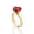 ANEL SOLITÁRIO FOLHEADO A OURO CRISTAL VERMELHO ROMMANEL 513524 - Imagem 1