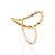 ANEL SKINNY FOLHEADO A OURO ARO TORCIDO ROMMANEL 513526 - Imagem 1