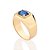 ANEL DE FORMATURA MASCULINO FOLHEADO A OURO COM CRISTAL COLORIDO ROMMANEL 513525 - Imagem 2