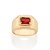 ANEL DE FORMATURA MASCULINO FOLHEADO A OURO COM CRISTAL COLORIDO ROMMANEL 513525 - Imagem 7