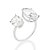 MAXI ANEL AJUSTÁVEL PRATA 925 COM ZIRCÔNIAS OVAL ROMMANEL 810327 - Imagem 2