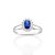ANEL SOLITÁRIO PRATA 925 COM ZIRCÔNIA BRANCO COM AZUL ROMMANEL 810286 - Imagem 1