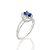 ANEL SOLITÁRIO PRATA 925 COM ZIRCÔNIA BRANCO COM AZUL ROMMANEL 810286 - Imagem 2