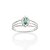 ANEL SOLITÁRIO PRATA 925 COM ZIRCÔNIAS BRANCO COM VERDE ROMMANEL 810287 - Imagem 1