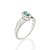 ANEL SOLITÁRIO PRATA 925 COM ZIRCÔNIAS BRANCO COM VERDE ROMMANEL 810287 - Imagem 2