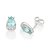 BRINCO GOTA PRATA 925 COM ZIRCÔNIAS BRANCO COM AZUL CLARO. MED 1CM ROMMANEL 820159 - Imagem 2