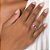 ANEL SOLITÁRIO PRATA 925 COM ZIRCÔNIAS ROSA COM BRANCO ROMMANEL 810315 - Imagem 4