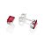 BRINCO SOLITÁRIO PRATA 925 COM ZIRCÔNIAS ROSA ESCURO. MED 0,70CM ROMMANEL 820216 - Imagem 1