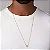 ESCAPULÁRIO MASCULINO PERSONALIZÁVEL FOLHEADO A OURO PAI E FILHO COM APLIQUE DE RHODIUM. MED 68CM ROMMANEL 532529 - Imagem 4