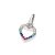 PINGENTE CORAÇÃO PRATA 925 COM ZIRCÔNIAS COLORIDO. MED 1,5CM ROMMANEL 840068 - Imagem 1