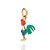 PINGENTE GALO HEI HEI 3D FOLHEADO A OURO COM APLICAÇÃO DE RESINA. MED 2,40CM ROMMANEL 542903 - Imagem 2