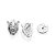 BRINCO MUFASA 3D PRATA 925. MED 1,50CM ROMMANEL 820252 - Imagem 3