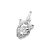 PINGENTE MUFASA 3D PRATA 925. MED 2,40CM ROMMANEL 840204 - Imagem 1