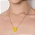 GARGANTILHA FOLHEADO A OURO COM CRISTAL FÚSION AMARELO. MED 50CM ROMMANEL 532565 - Imagem 3