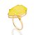 MAXI ANEL FOLHEADO A OURO COM CRISTAL FÚSION AMARELO ROMMANEL 513522 - Imagem 1