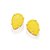 BRINCO GOTA FOLHEADO A OURO COM CRISTAL FÚSION AMARELO. MED 1,80CM ROMMANEL 527395 - Imagem 2