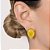 BRINCO GOTA FOLHEADO A OURO COM CRISTAL FÚSION AMARELO. MED 1,80CM ROMMANEL 527395 - Imagem 4