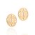 MAXI BRINCO REDONDO ESTILIZADO FOLHEADO A OURO. MED 2,30CM ROMMANEL 527456 - Imagem 2
