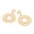 MAXI BRINCO REDONDO ESTILIZADO FOLHEADO A OURO. MED 6,40CM ROMMANEL 527459 - Imagem 2