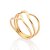 ANEL ARO TRIPLO FOLHEADO A OURO ROMMANEL 513559 - Imagem 1