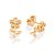 BRINCO FLOR FOLHEADO A OURO COM ZIRCÔNIA. MED 1,20CM ROMMANEL 527458 - Imagem 1