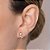 BRINCO FLOR FOLHEADO A OURO COM ZIRCÔNIA. MED 1,20CM ROMMANEL 527458 - Imagem 4