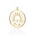 PINGENTE SOL E ONDAS FOLHEADO A OURO. MED 6CM ROMMANEL 542738 - Imagem 1