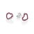 BRINCO PRATA 925 CORAÇÃO COM ZIRCÔNIAS ROSA ESCURO. MED 1CM ROMMANEL 820247 - Imagem 1