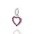 PINGENTE PRATA 925 CORAÇÃO COM ZIRCÔNIAS ROSA ESCURO. MED 1,5CM ROMMANEL 840183 - Imagem 1