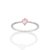 ANEL SOLITÁRIO PRATA 925 COM ZIRCÔNIA ROSA COM BRANCO ROMMANEL 810314 - Imagem 1