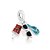 BERLOQUE KIT PRAIA PRATA 925 COM ÓCULOS, CHINELO E PICOLÉ. MED 2,6CM ROMMANEL 840208 - Imagem 1