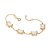 PULSEIRA BORBOLETAS FOLHEADO A OURO COM ACRÍLICOS BRANCO. MED 19CM ROMMANEL 552183 - Imagem 1