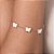 PULSEIRA BORBOLETAS FOLHEADO A OURO COM ACRÍLICOS BRANCO. MED 19CM ROMMANEL 552183 - Imagem 3