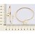 BRACELETE FOLHEADO A OURO COM PÉROLAS. MED 6CM ROMMANEL 552186 - Imagem 2