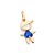 PINGENTE MENINO FOLHEADO A OURO COM CRISTAL AZUL. MED 2,70CM ROMMANEL 542877 - Imagem 1