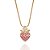 PINGENTE SACRADO CORAÇÃO FOLHEADO A OURO COM ZIRCÔNIAS ROSA COM BRANCO. MED 2CM ROMMANEL 542878 - Imagem 2
