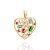 MAXI PINGENTE FOLHEADO A OURO CORAÇÃO DE RETALHOS COM ZIRCÔNIAS COLORIDAS. MED 3,6CM ROMMANEL 542879 - Imagem 1