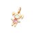 PINGENTE MENINA FOLHEADO A OURO COM CRISTAL ROSA CLARO. MED 2,70CM ROMMANEL 542880 - Imagem 3