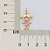 PINGENTE MENINA FOLHEADO A OURO COM CRISTAL ROSA CLARO. MED 2,70CM ROMMANEL 542880 - Imagem 2