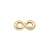PINGENTE FLUTUANTE INFINITO FOLHEADO A OURO. MED 0,80CM ROMMANEL 542902 - Imagem 1