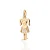 PINGENTE MENINA FOLHEADO A OURO COM ZIRCÔNIAS. MED 2,80CM ROMMANEL 542919 - Imagem 1