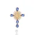 PINGENTE CRUZ FOLHEADO A OURO NOSSA SENHORA APARECIDA COM ZIRCÔNIAS. MED 3,5CM ROMMANEL 542921 - Imagem 1