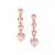BRINCO PÊNDULO FOLHEADO A OURO COM ZIRCÔNIAS ROSA CLARO. MED 2,8CM ROMMANEL 527371 - Imagem 2