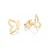 BRINCO BORBOLETA FOLHEADO A OURO. MED 1,10CM ROMMANEL 527402 - Imagem 1