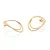 MAX BRINCO OVAL SOBREPOSTO FOLHEADO A OURO. MED 4,10CM ROMMANEL 527409 - Imagem 1