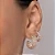 KIT ARGOLA FOLHEADO A OURO ARO TEXTURIZADO ROMMANEL 527410 - Imagem 3