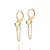 ARGOLA COM CORRENTE FOLHEADO A OURO CORAÇÃO PENDURADO. MED 3,30CM ROMMANEL 527417 - Imagem 1