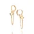 ARGOLA COM CORRENTE FOLHEADO A OURO CORAÇÃO PENDURADO. MED 3,30CM ROMMANEL 527417 - Imagem 2